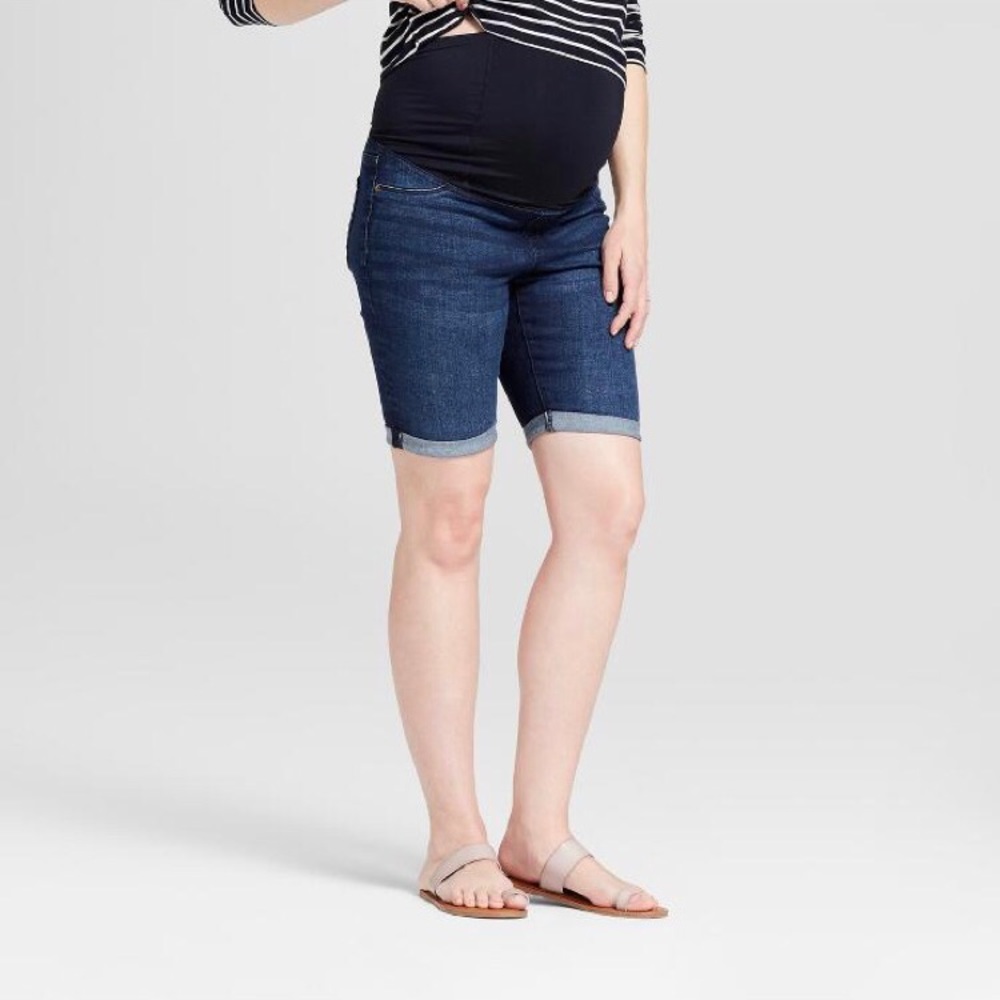 Denim Maternity Shorts